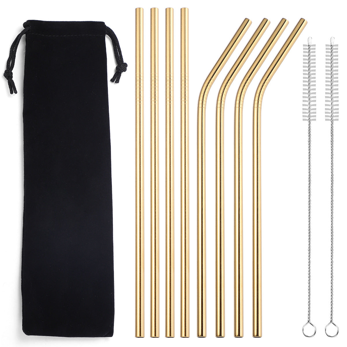 Beverage Milk Tea Metal Straws 8 Combo Set