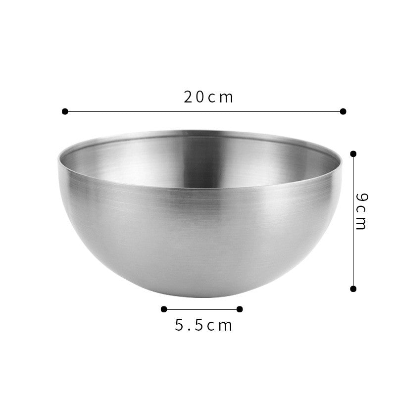 Gold Stainless Steel Salad Bowl Household Large