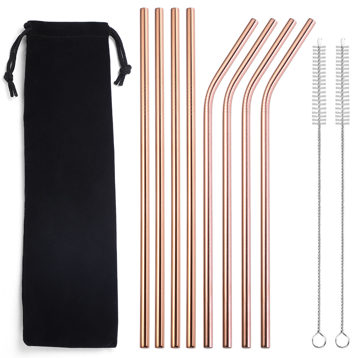 Beverage Milk Tea Metal Straws 8 Combo Set